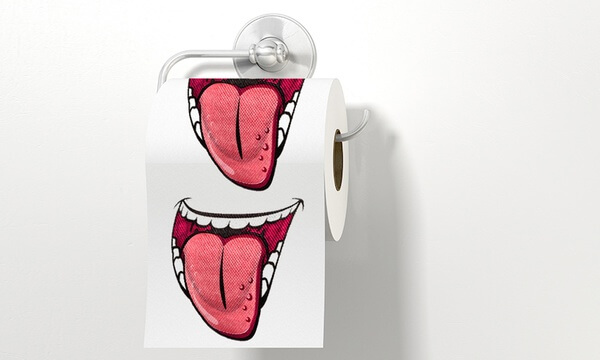 toilet paper tongue
