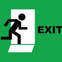 exit sign in south korea