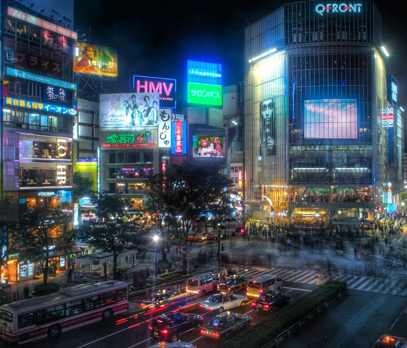 shibuya japan at night